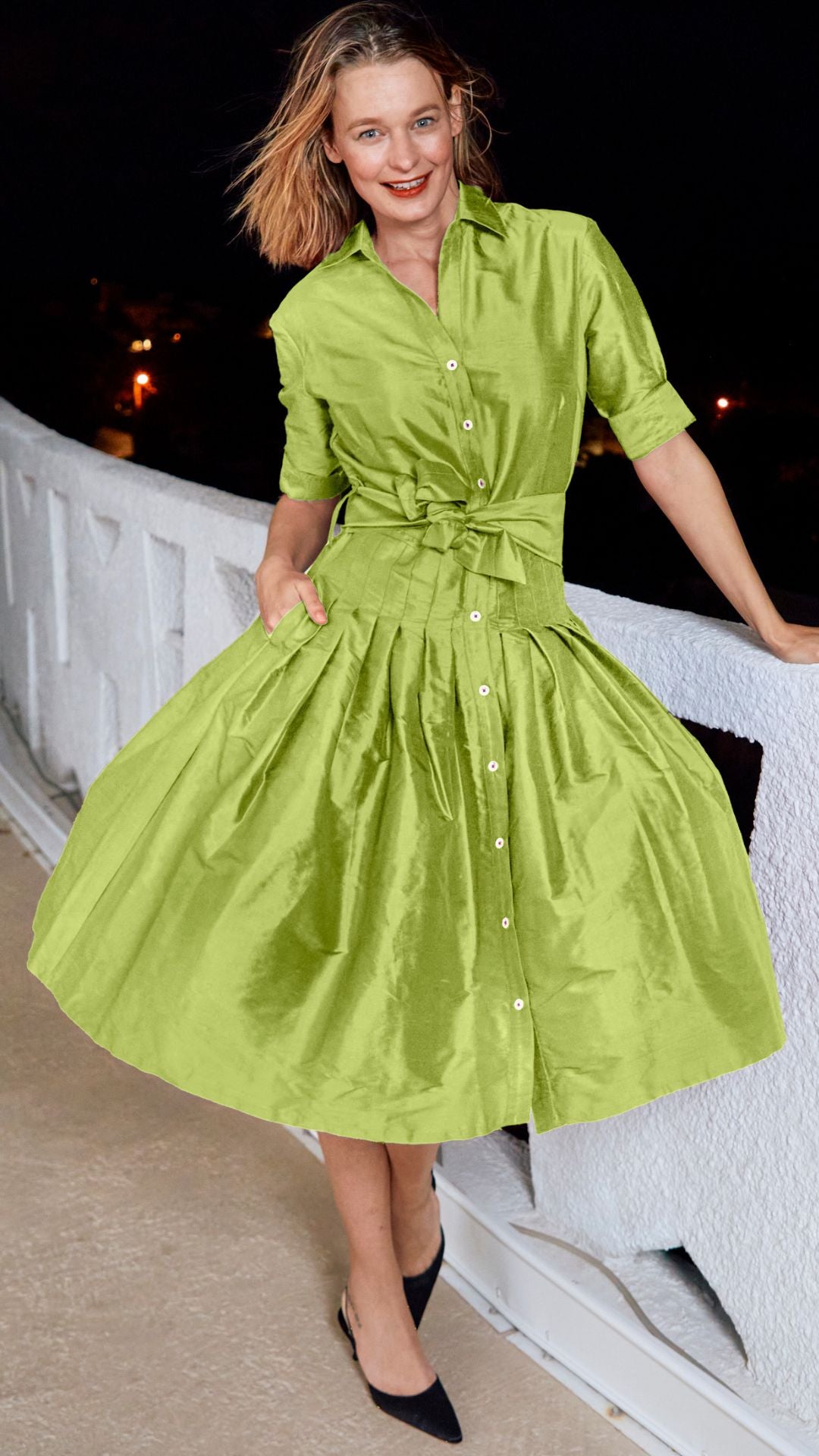 Mrs Maisel Green Silk