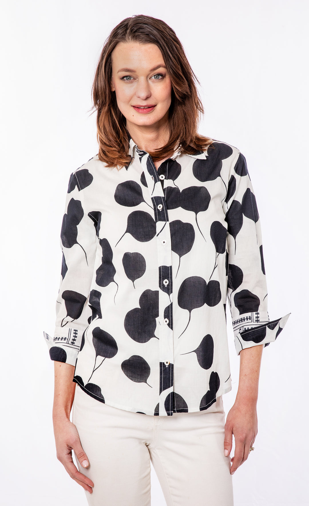 Rome 3/4 Sleeve Rome Shirt Ginko Leaves