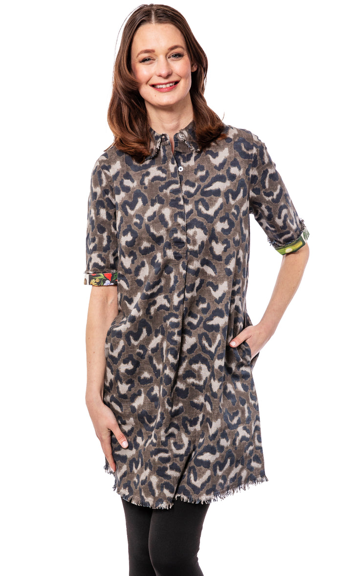 Chatham Dress Leopard Camo Print
