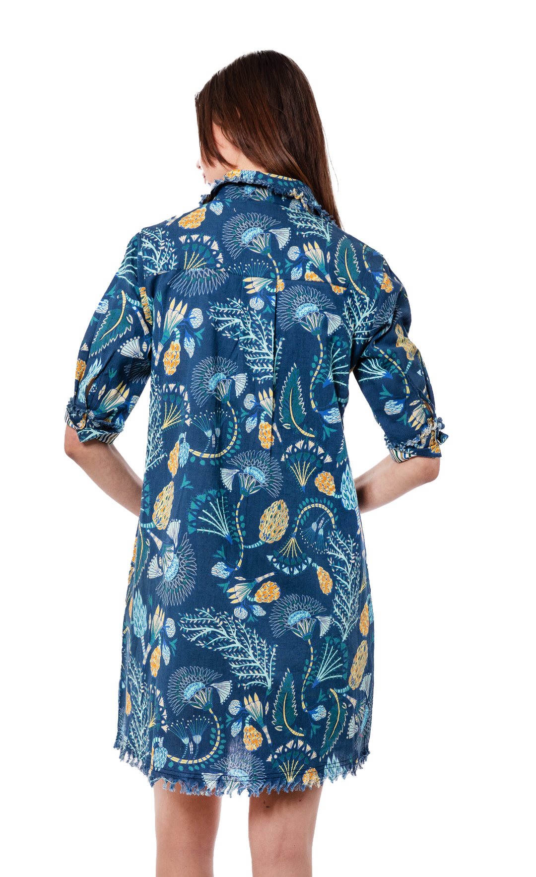 Chatham Dress Blue Underwater Print