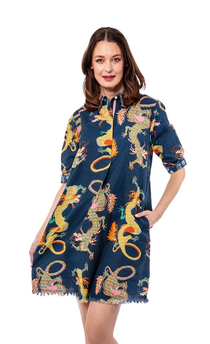 Navy Dragon Chatham Dress