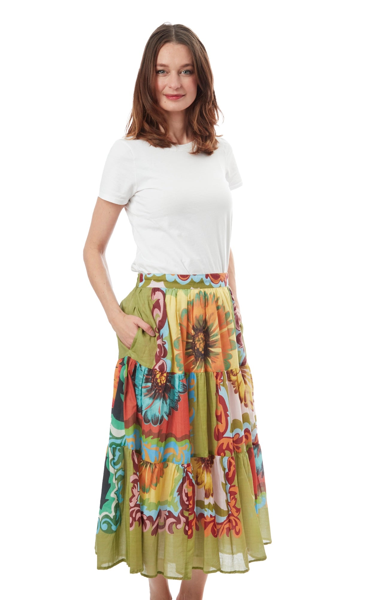 Woodstock Skirt Dark Floral XS / 3000-R848