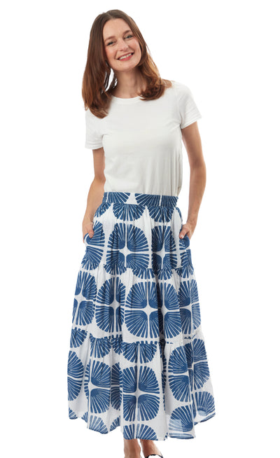Woodstock Skirt Palm Frond Print XS / 3000-S868-XS