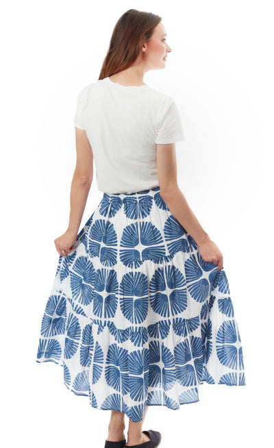 Woodstock Skirt Palm Frond Print XS / 3000-S868-XS