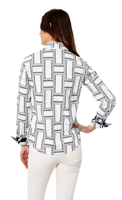 Rome Shirt Black White Tiles