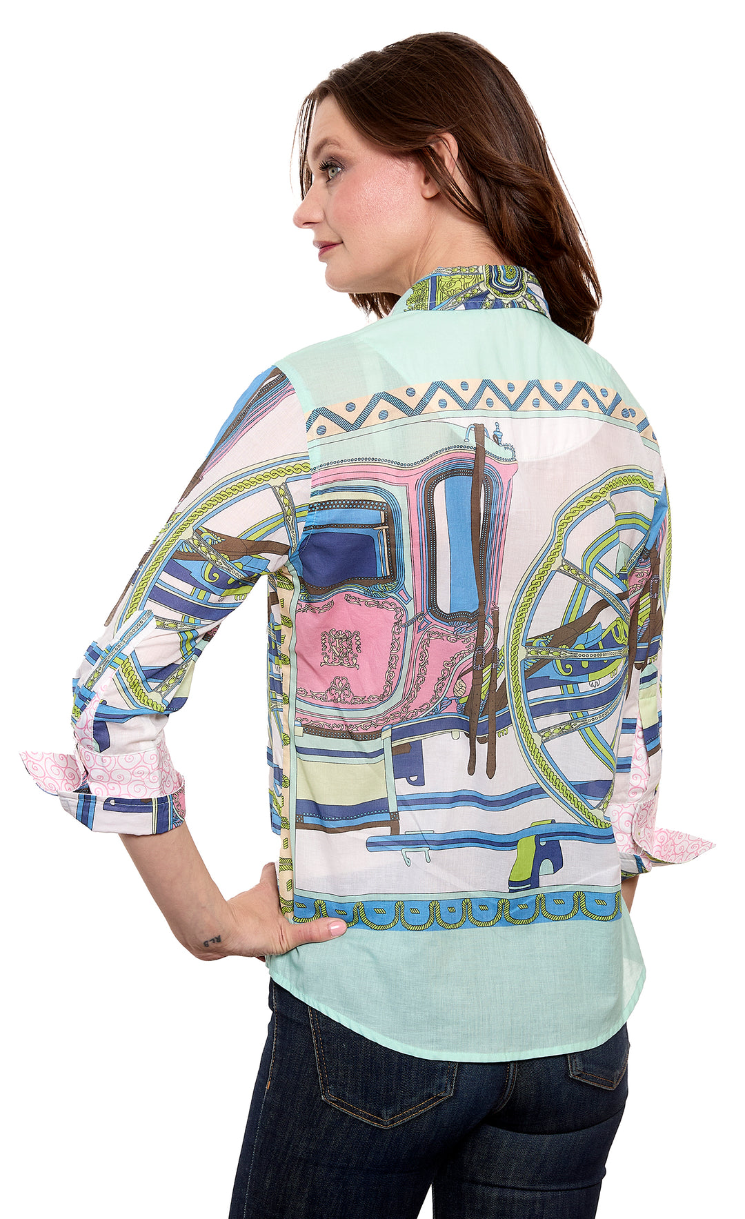 3/4 Sleeve Rome Shirt Coach Green