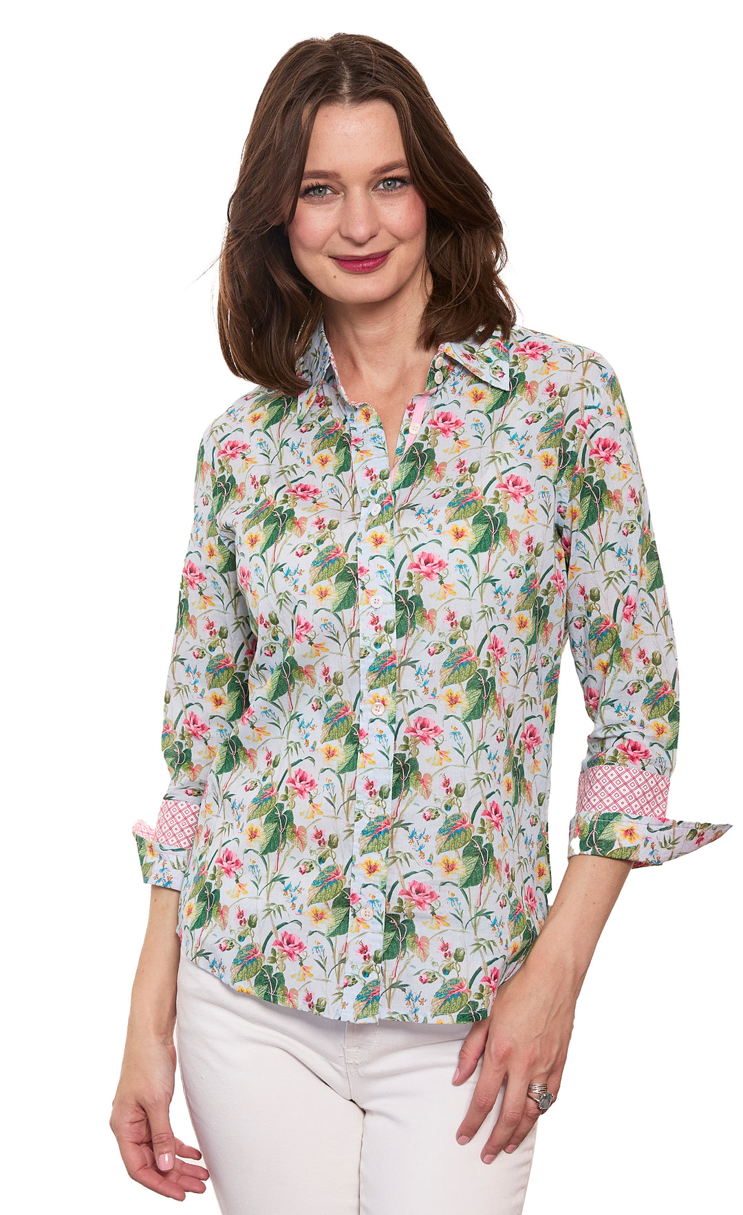 3/4 Sleeve Rome Shirt Floral