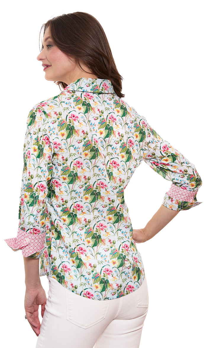 3/4 Sleeve Rome Shirt Floral