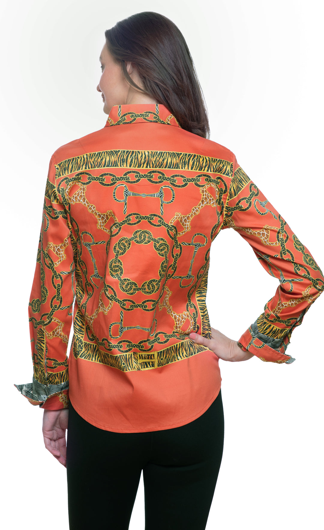 Rome Shirt Orange Belt Print