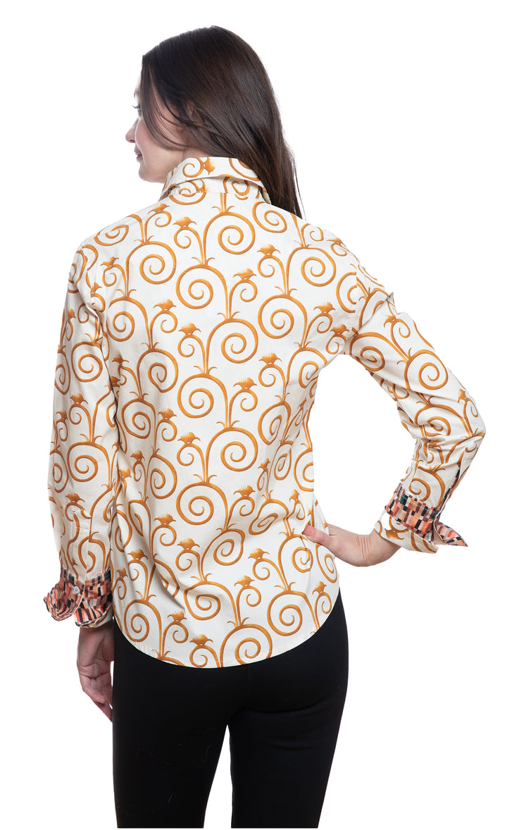Rome Shirt Gold and White Swirl Pint