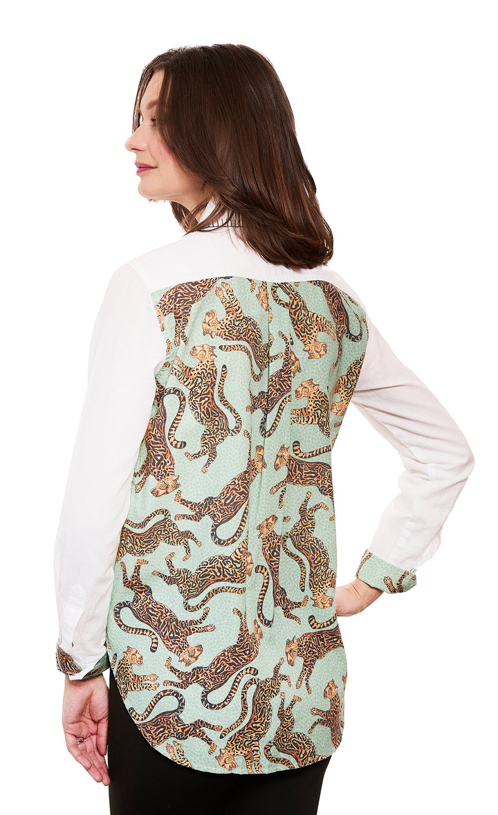 Chesapeake Top With Cheetah Back Panel