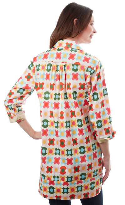 Vail Tunic Colorful Geometric Pattern XS / 456-R928B