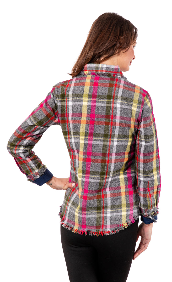 Cape Cod Tunic Grey Pink Flannel