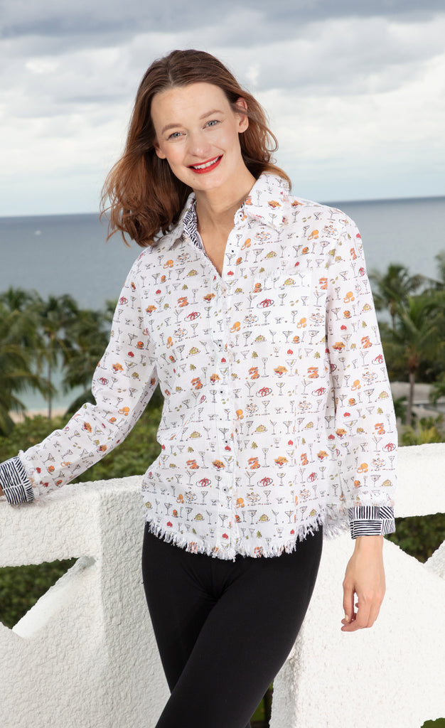 トップス DEAR DANSKIN STRETCH RUFFLE SHIRTS L Ruffle Shirt Dress With Tie for Women, 4472993 | ELOQUII