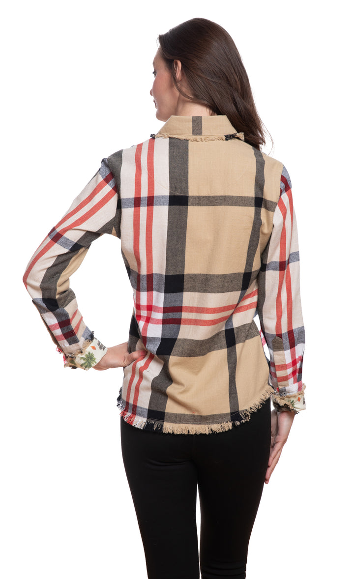 Cape Cod Tunic Chocolate and Red Plaid