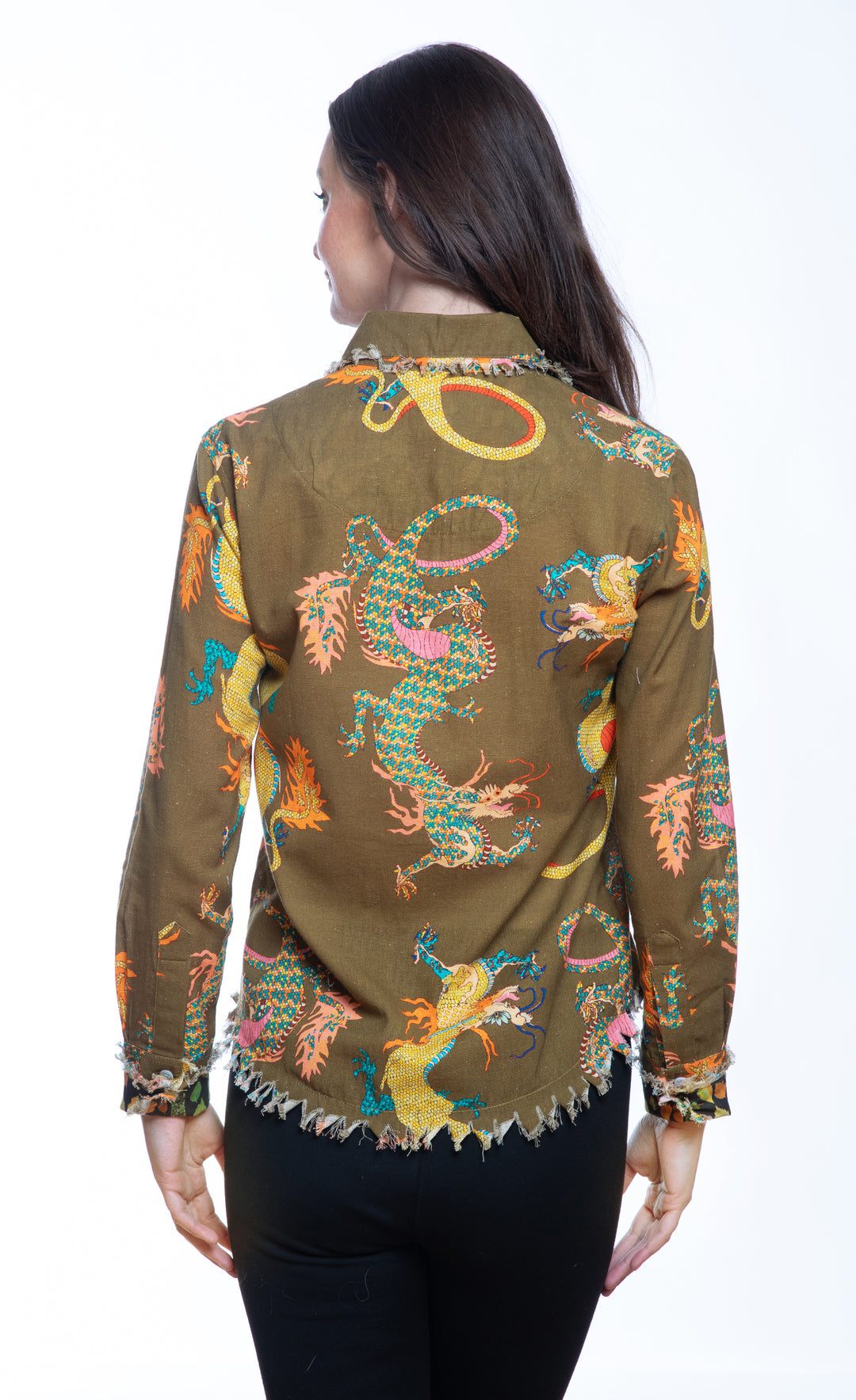 Cape Cod Olive Dragon Print