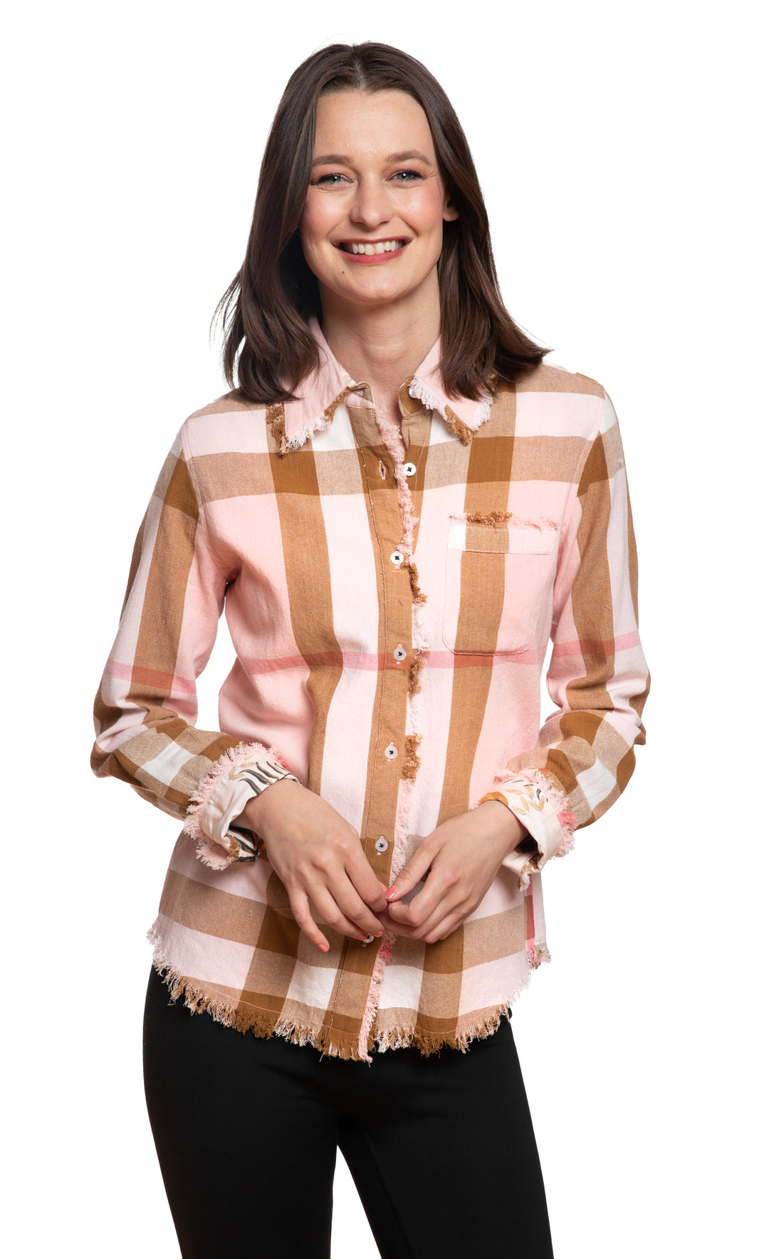 Cape Cod Pink Chocolate Yarndyed Plaid