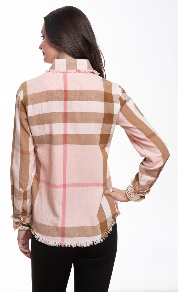 Cape Cod Pink Chocolate Yarndyed Plaid