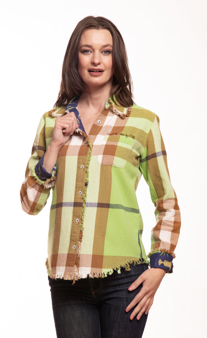 Cape Cod Green Khaki Yarndyed Plaid