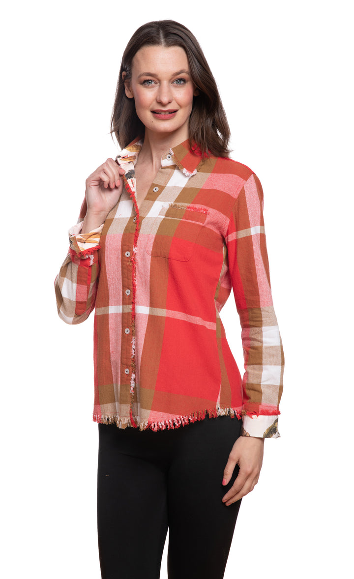 Cape Cod Chocolate Red Yarndyed Plaid