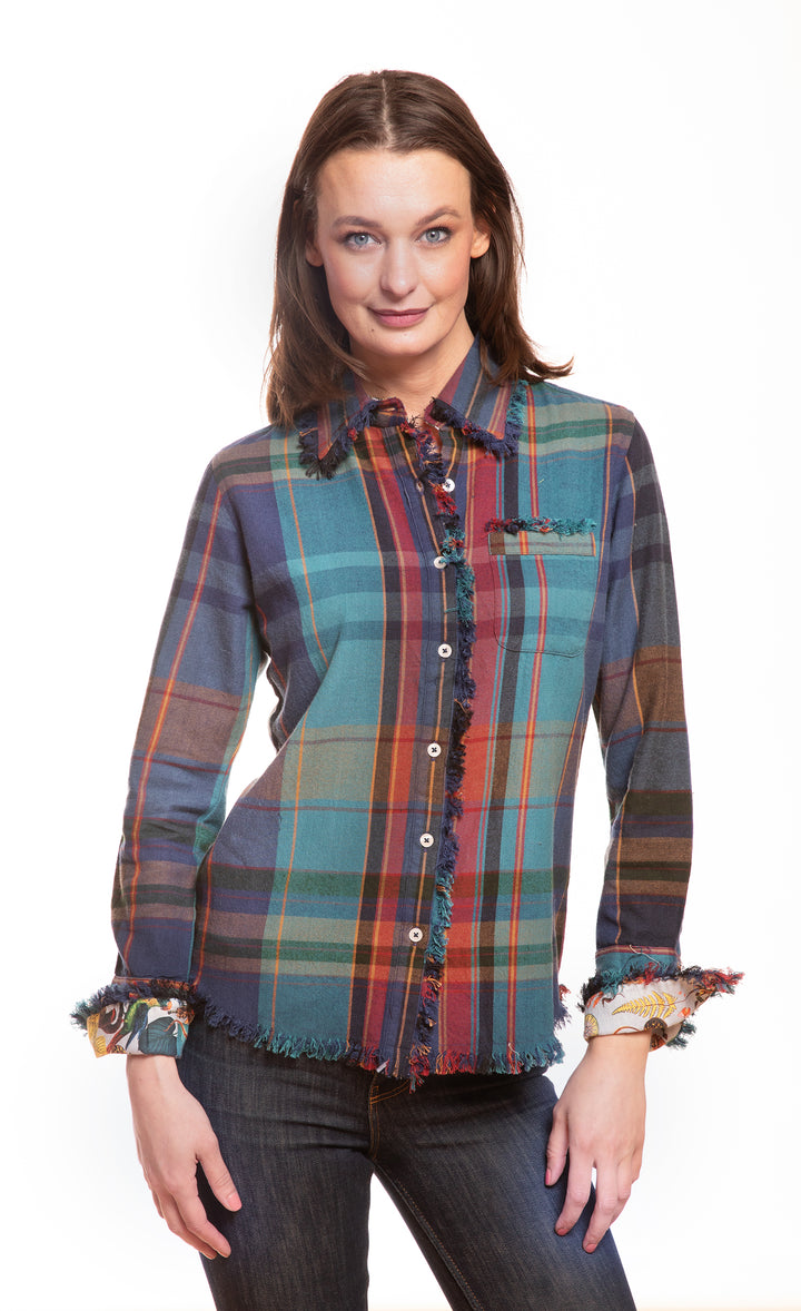 Cape Cod Blue and Violet Yarndyed Plaid