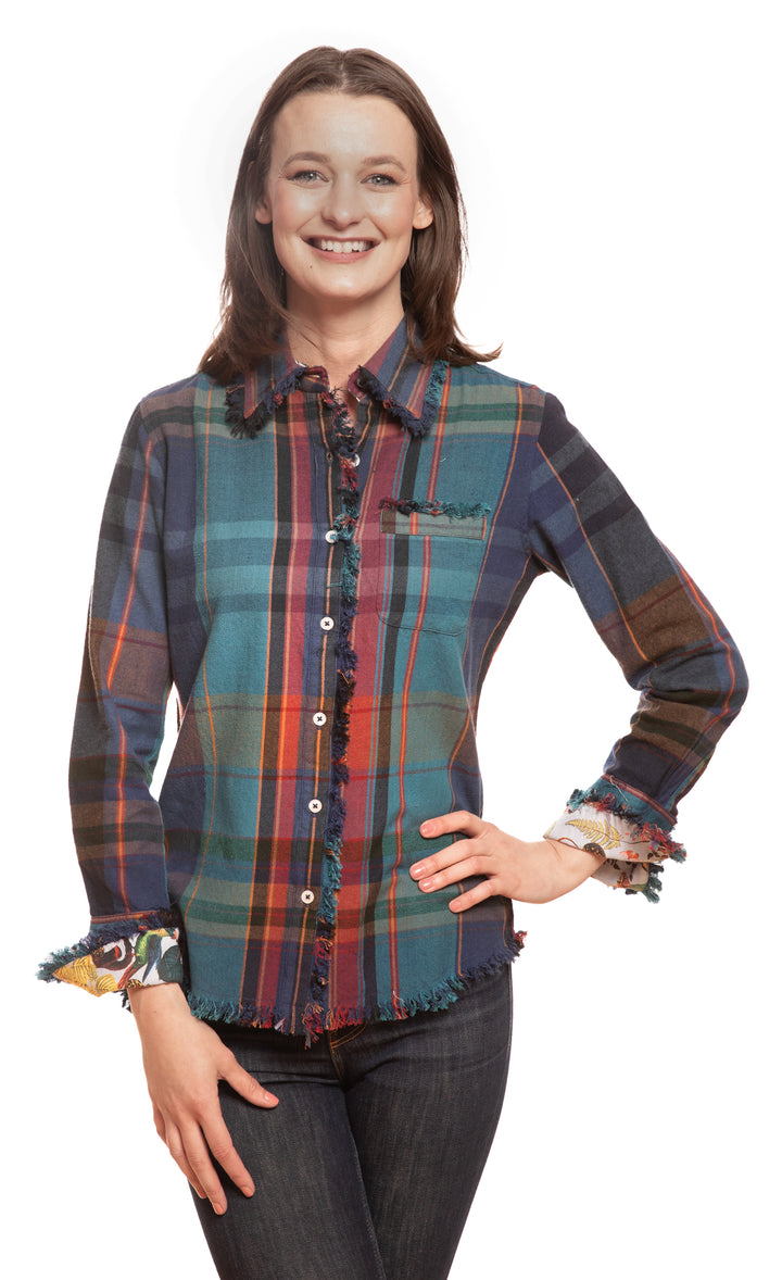 Cape Cod Blue and Violet Yarndyed Plaid
