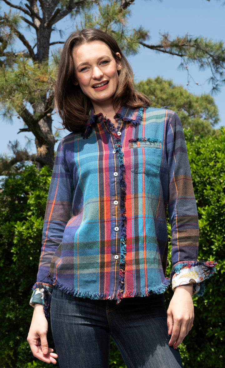 Cape Cod Blue and Violet Yarndyed Plaid