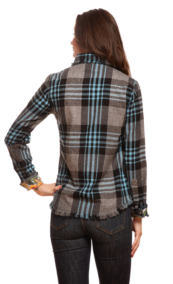 Cape Cod Blue Grey Yarndyed Plaid