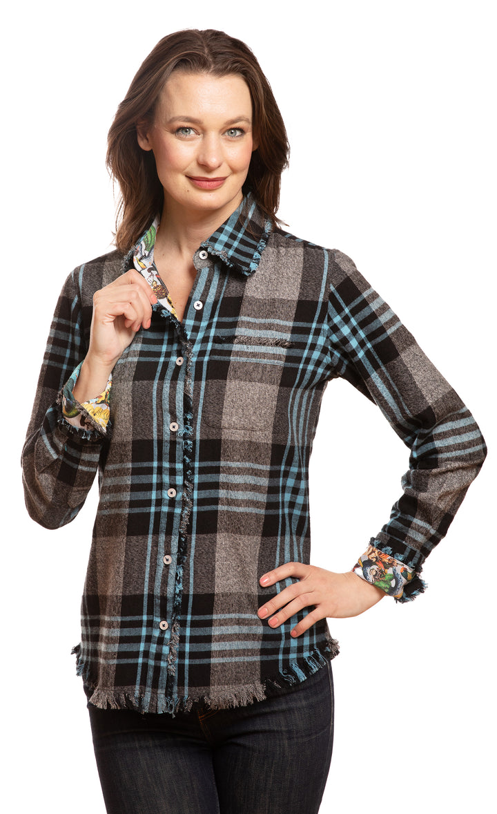 Cape Cod Blue Grey Yarndyed Plaid