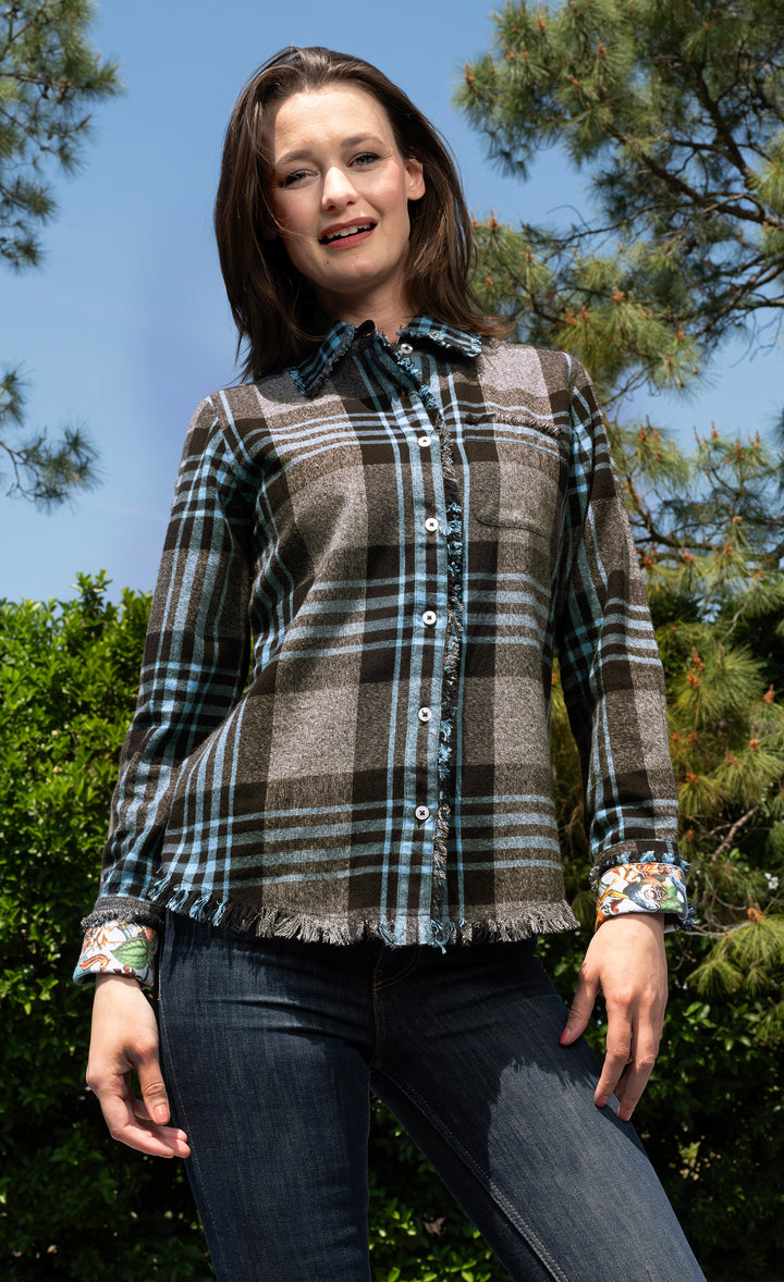 Cape Cod Blue Grey Yarndyed Plaid