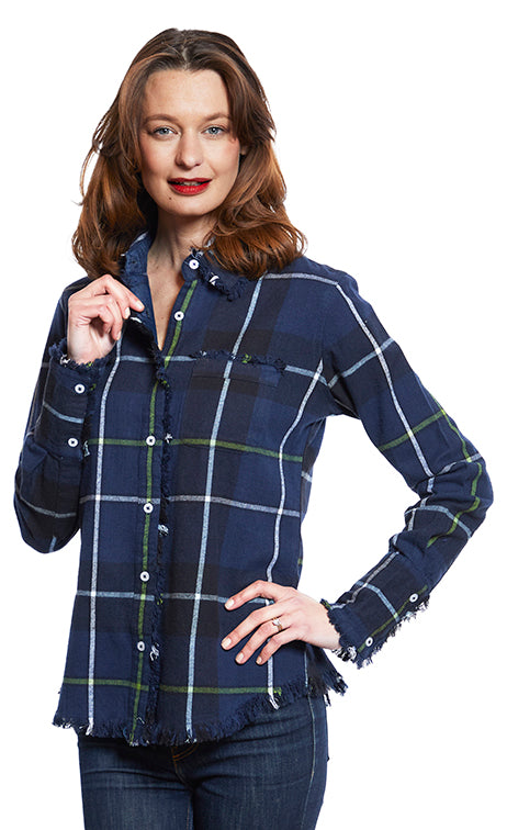 Cape Cod Tunic Blue Yard-Dyed Flannel