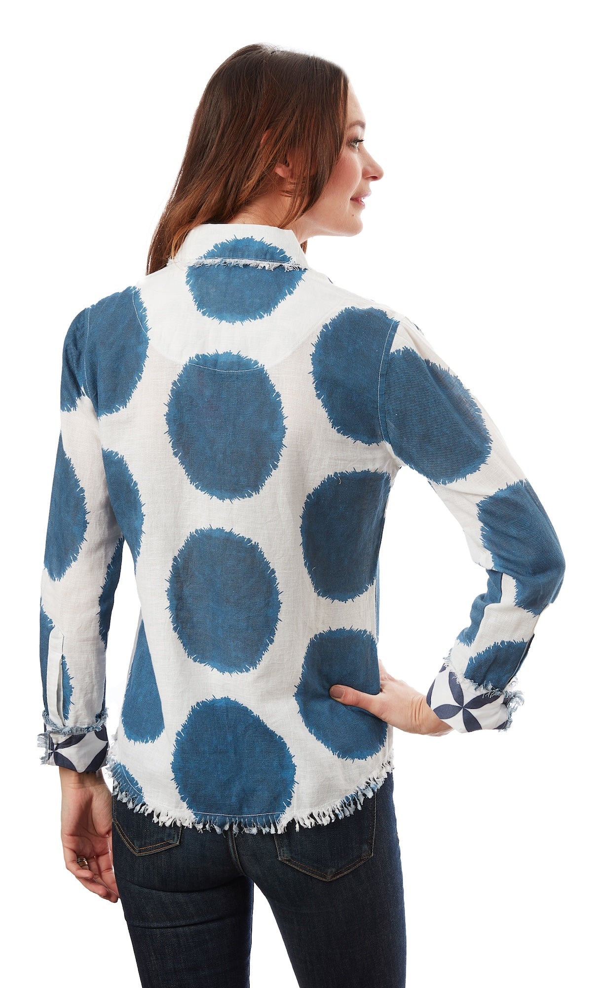 Cape Cod Tunic Big Blue Dots XS / 4949-R846