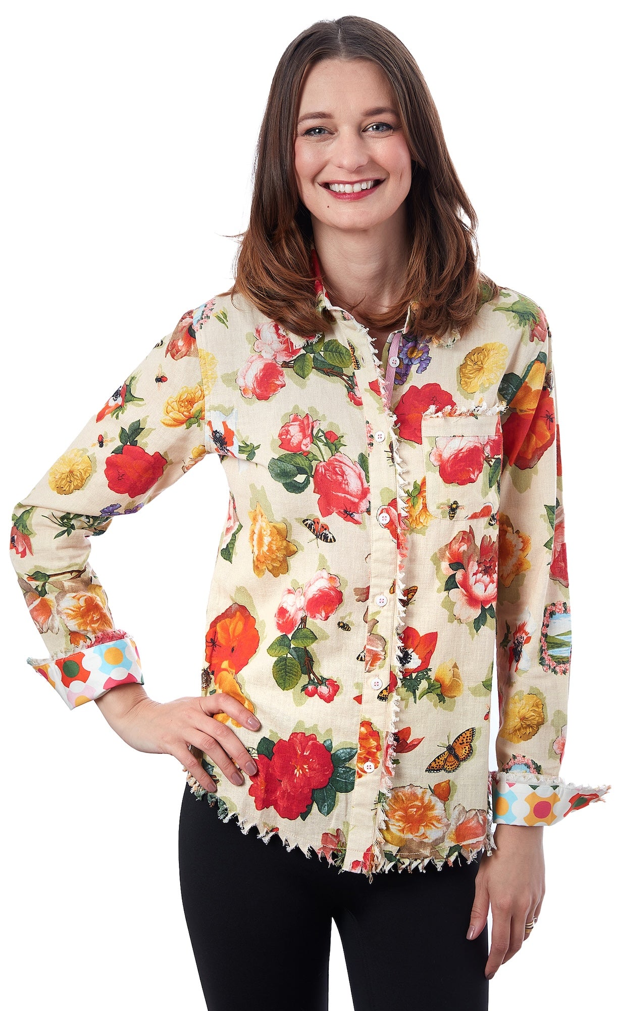 Cape Cod Tunic Botanical Print XS / 4949-R918