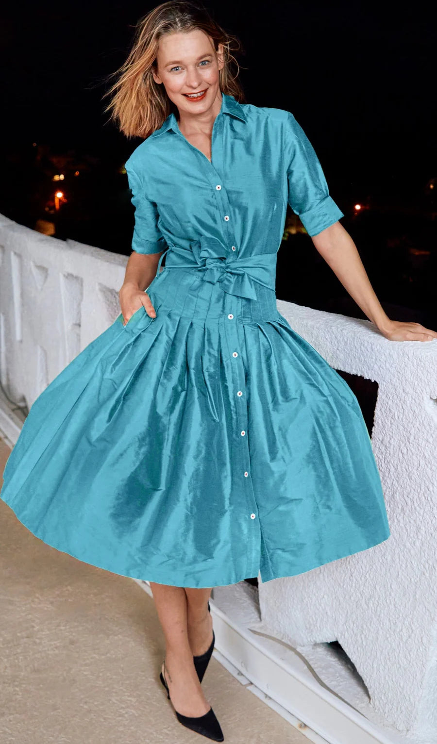 Mrs Maisel Tea Length - Turquoise