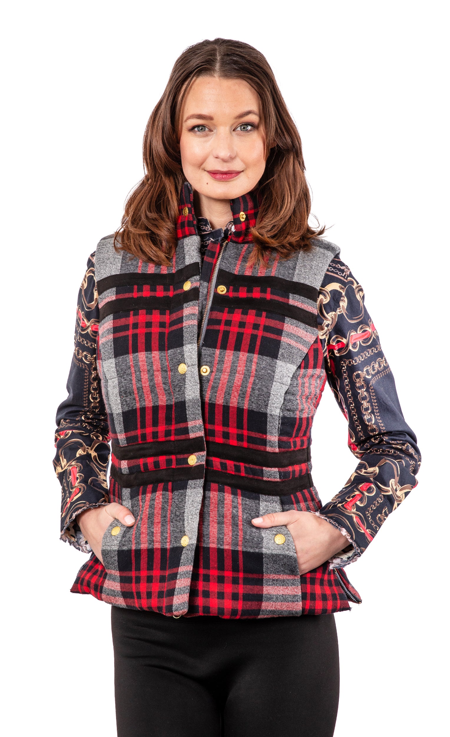 Rosey Vest Grey Plaid Flannel – Dizzy-Lizzie