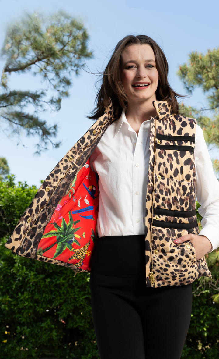 Rosey Vest Cheetah Print
