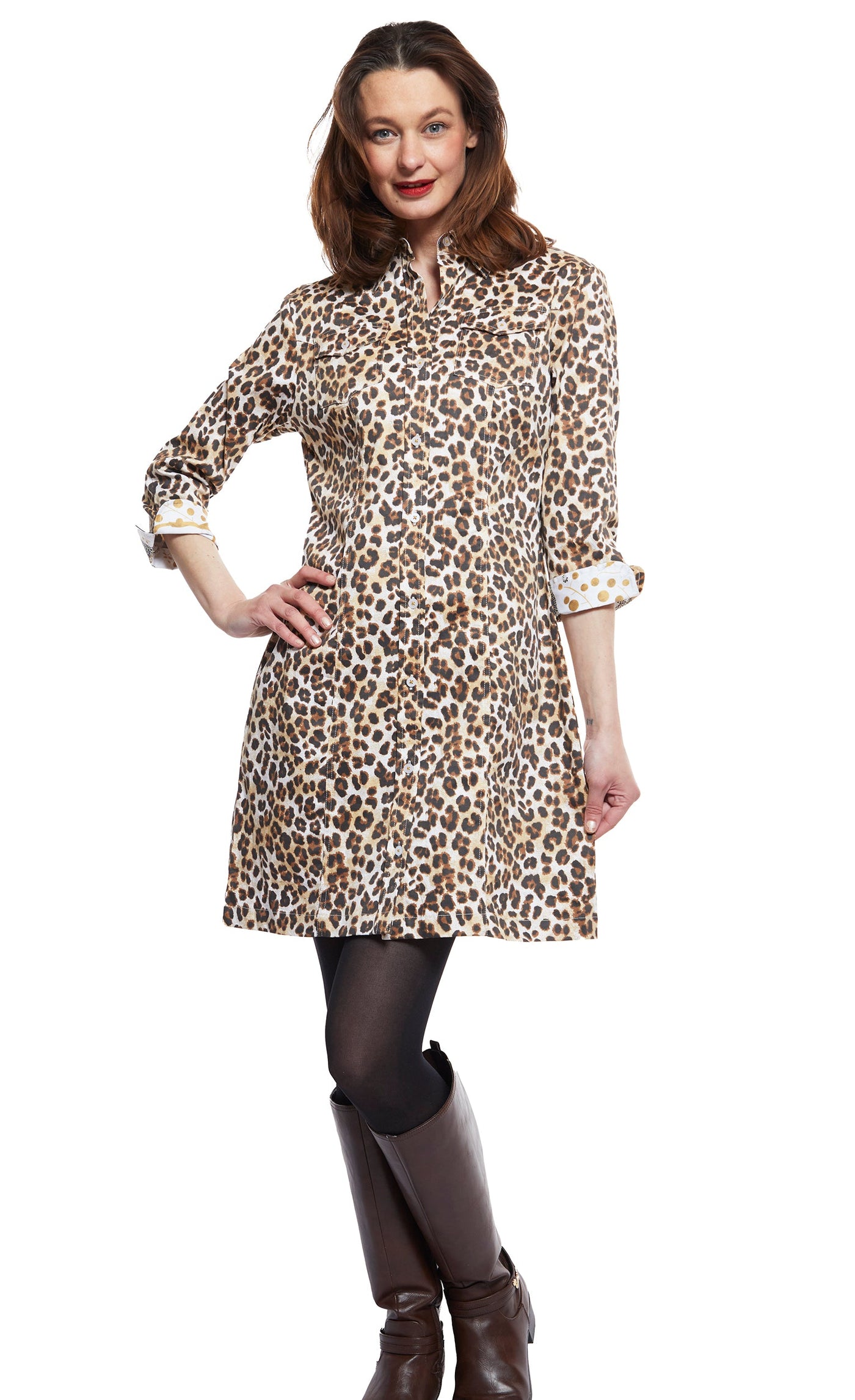 Sag Harbor Dress Classic Cheetah Print XS / 611-F924