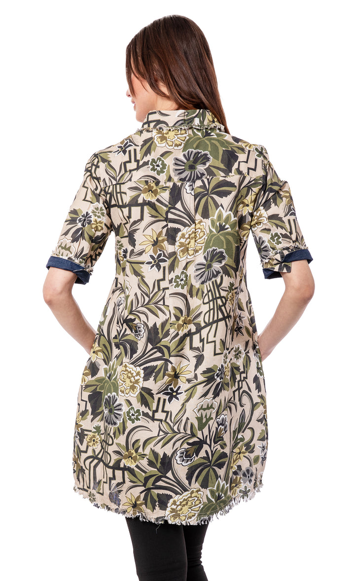 Chatham Dress Neutral Tapestry Print