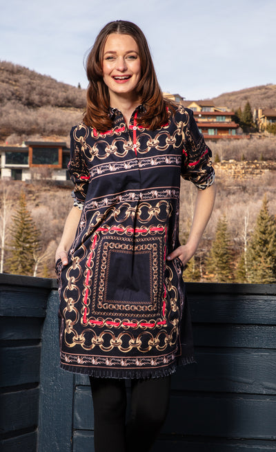 Chatham Dress Black Links with Ellies