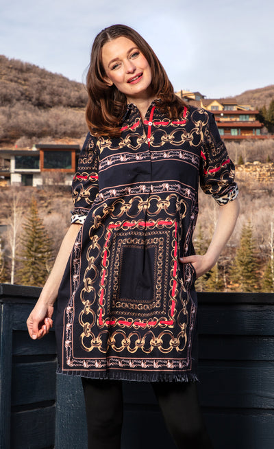 Chatham Dress Black Links with Ellies