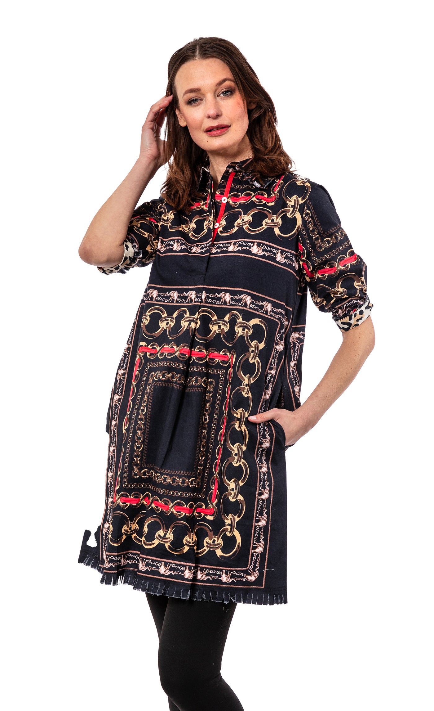 Chatham Dress Black Links with Ellies