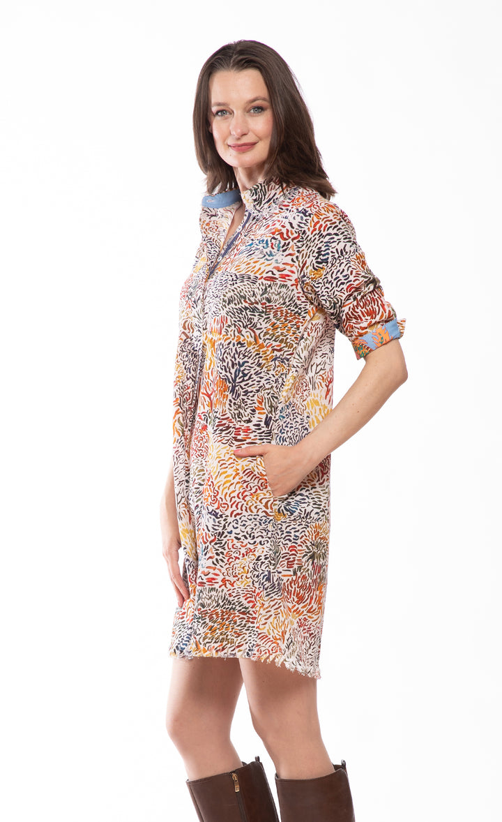 Chatham Dress All Over Abstract Ptrint