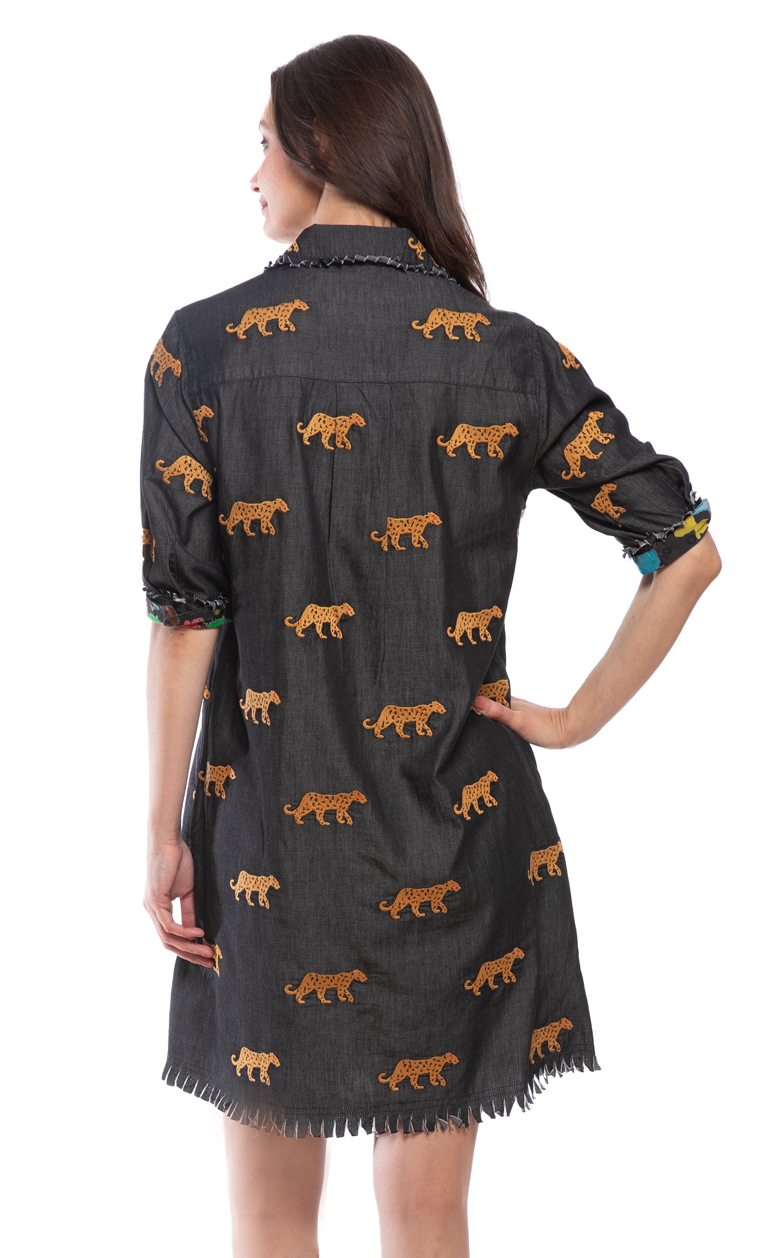 Chatham Dress Black Cheetah Embroidery Dress – Dizzy-Lizzie