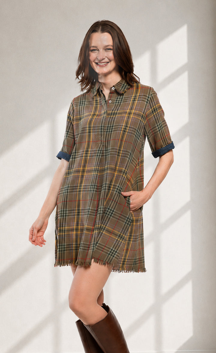 Chatham Dress Yarn Dyed Tartan Plaid