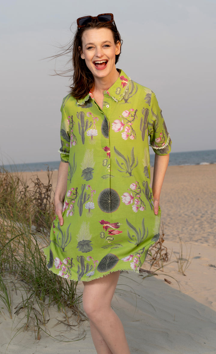 Chatham Dress Green Botanical