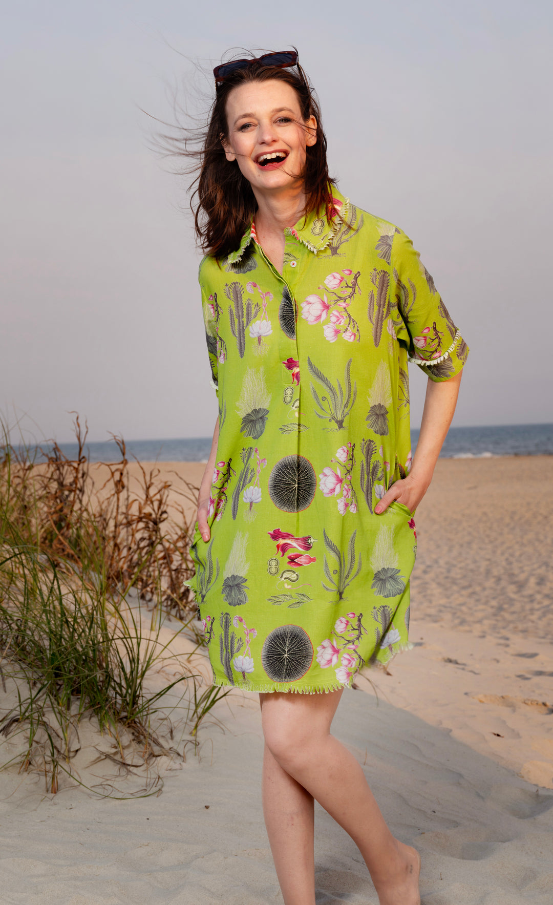 Chatham Dress Green Botanical