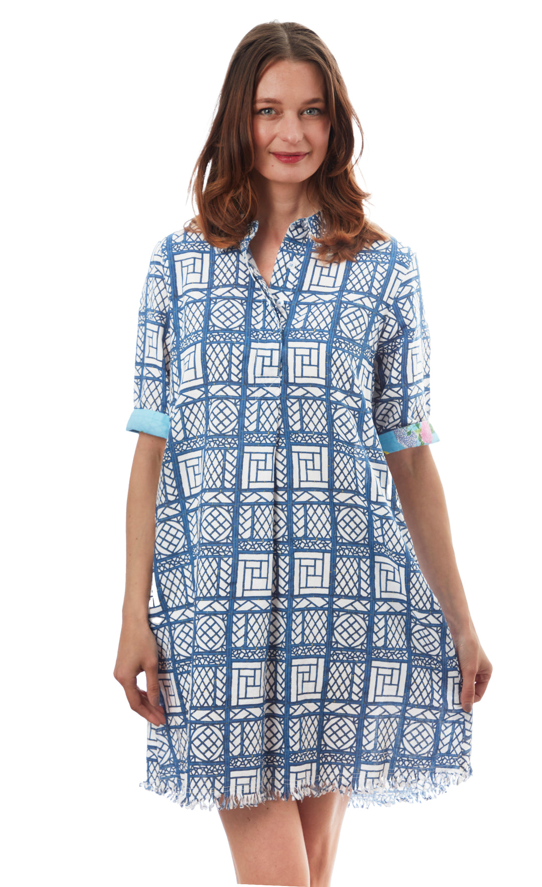Chatham Navy White Wicker Print XS / 615A-S838-XS