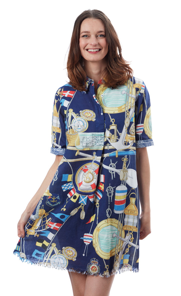 Chatham Dress Navy Ground Nautical XS / 615A-S852-XS