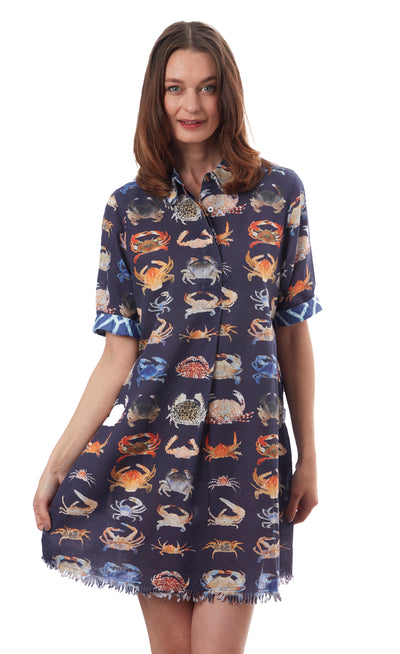 Chatham Dress Crab Print XS / 615A-S860-XS