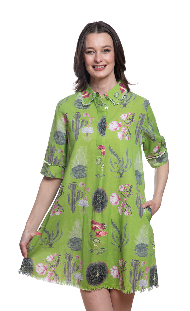 Chatham Dress Green Botanical